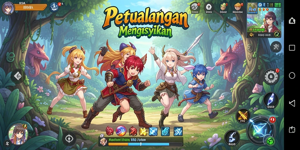 Tampilan gameplay yang seru dari <strong>898A</strong> dengan karakter anime menawan.