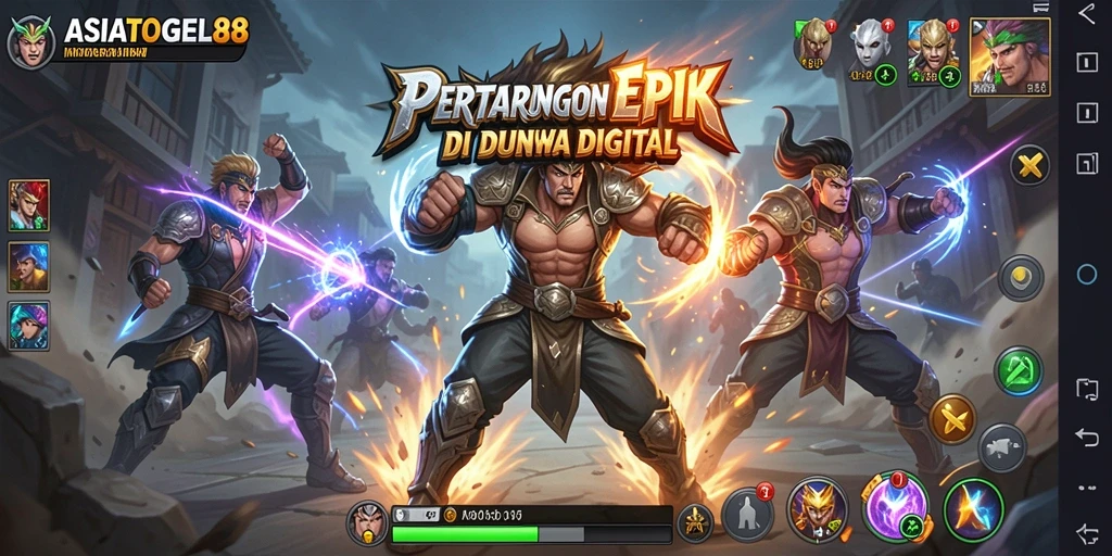 Tangkapan layar pertarungan aksi seru di ASIATOGEL88 yang penuh warna.