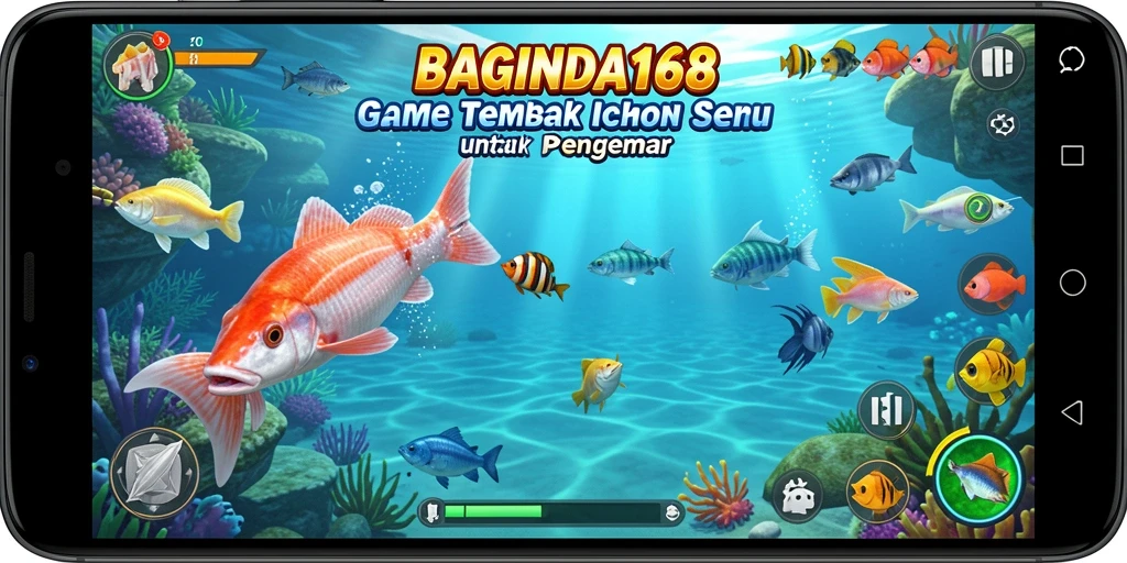 Tangkapan layar permainan Tembak Ikan yang mendebarkan.