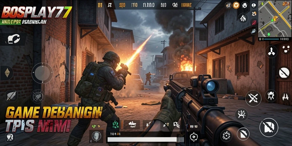 Tampilan gameplay <strong>BOSPLAY77</strong> yang menegangkan dan dinamis.
