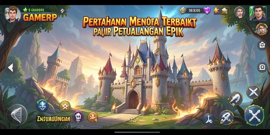 Tampilan gameplay seru dari GAMERP dalam aksi Tower Defense.