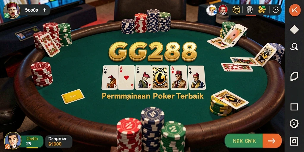 Tampilan permainan poker GG288 yang seru dan menantang.