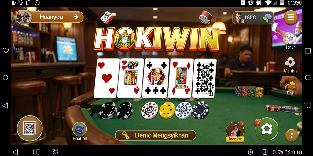 Screenshot gameplay HOKIWIN yang menampilkan momen seru saat bermain Domino.