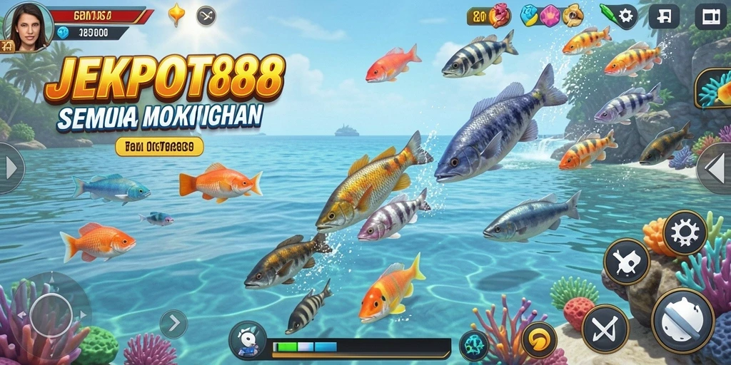Gameplay seru JEKPOT88 dengan berbagai jenis ikan.