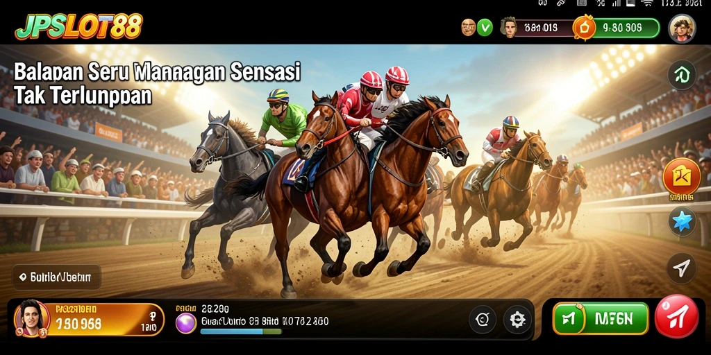 Tampilan gameplay balapan yang mendebarkan di JPSLOT88.