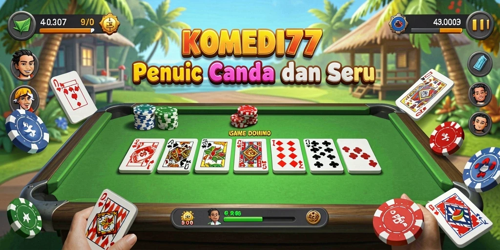 Tangkapan layar dari gameplay seru KOMEDI77 yang menampilkan aksi Domino.