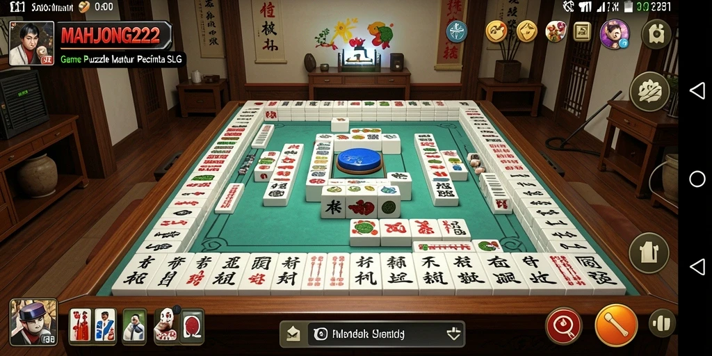 Screenshot gameplay MAHJONG222 menampilkan keseruan dan tantangan puzzle.