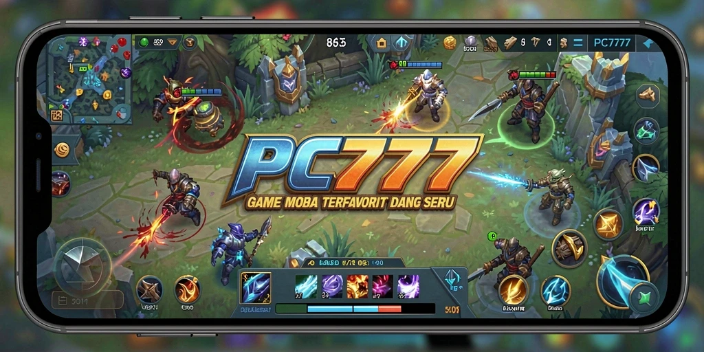Tampilan menarik dari pertempuran intens di PC777 dengan karakter yang beragam.