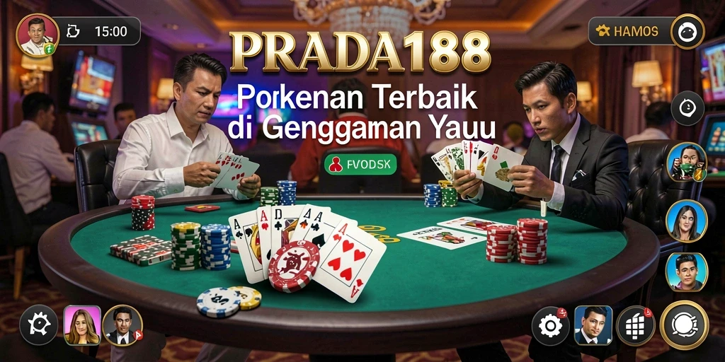Tampilan menarik dari gameplay Poker di PRADA188.