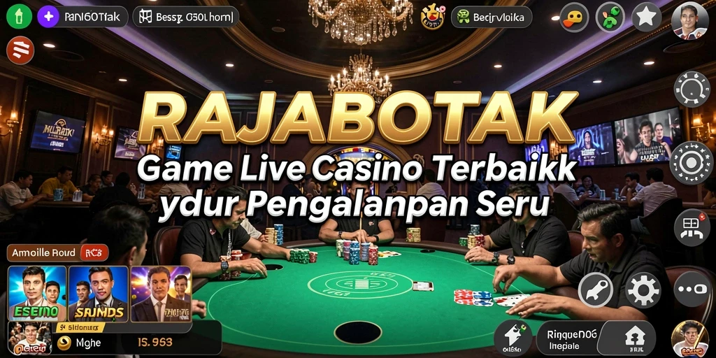 Tampilan gameplay Live Casino yang mendebarkan dan interaktif di RAJABOTAK.