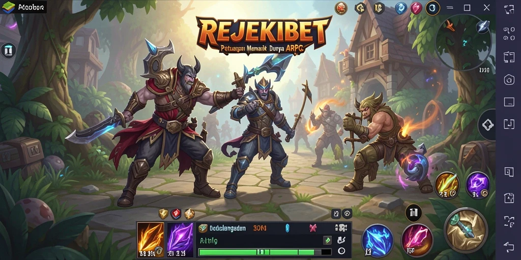 Tampilan gameplay ARPG yang mendebarkan dalam REJEKIBET.
