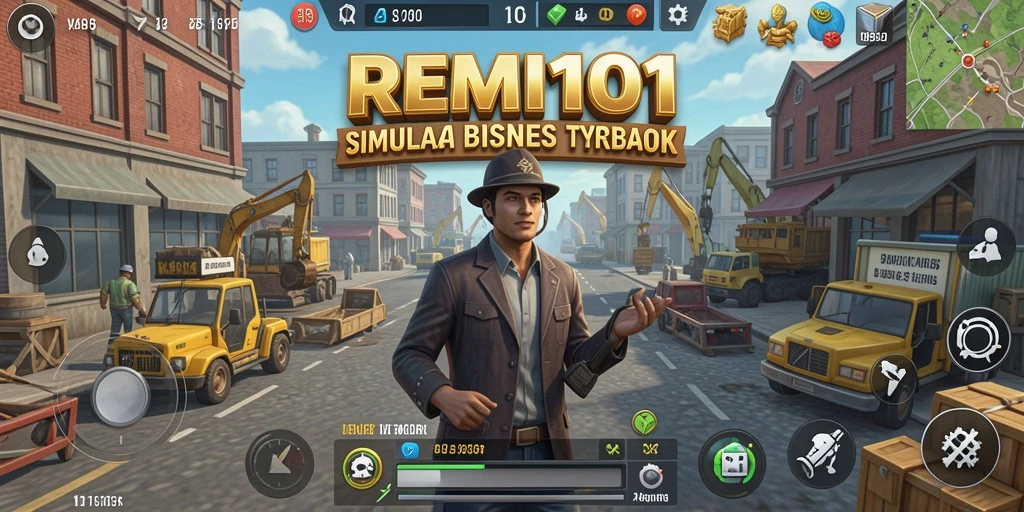 Tampilan gameplay menarik dari REMI101 dengan elemen Tycoon yang menyenangkan.