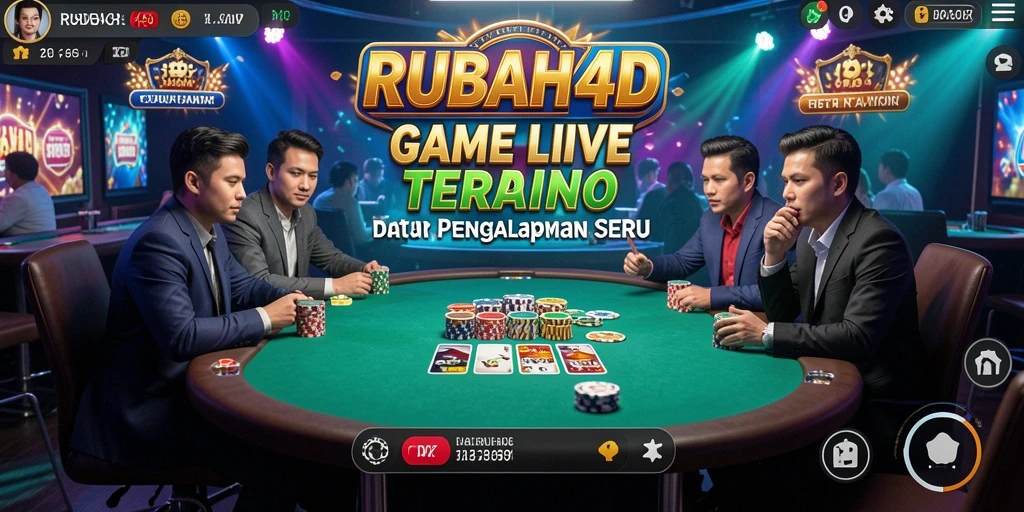 Tampilan gameplay menegangkan di RUBAH4D saat pemain berinteraksi dengan dealer langsung.