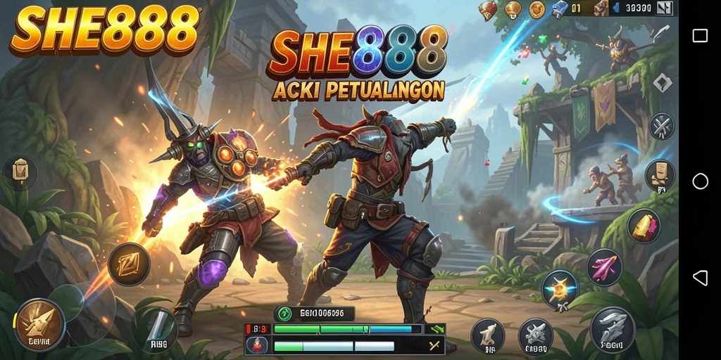 Screenshot gameplay SHE888 yang mendebarkan dengan aksi yang seru.