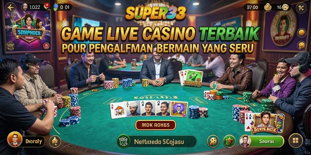 Tampilan menarik dari gameplay Live Casino di SUPER33.