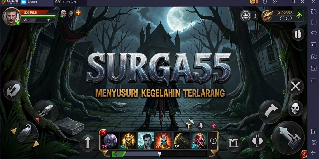 Screenshot SURGA55 menampilkan momen menegangkan dalam permainan Horror.