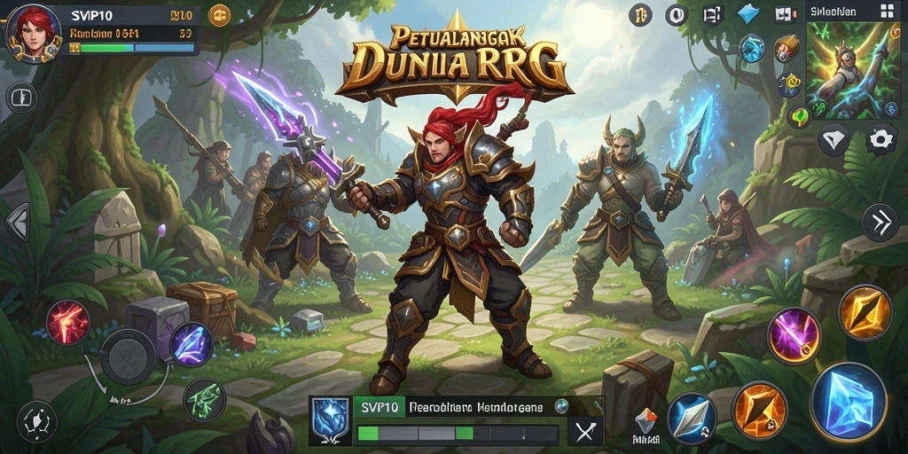 Gameplay SVIP10 yang menantang dalam dunia RPG epik.